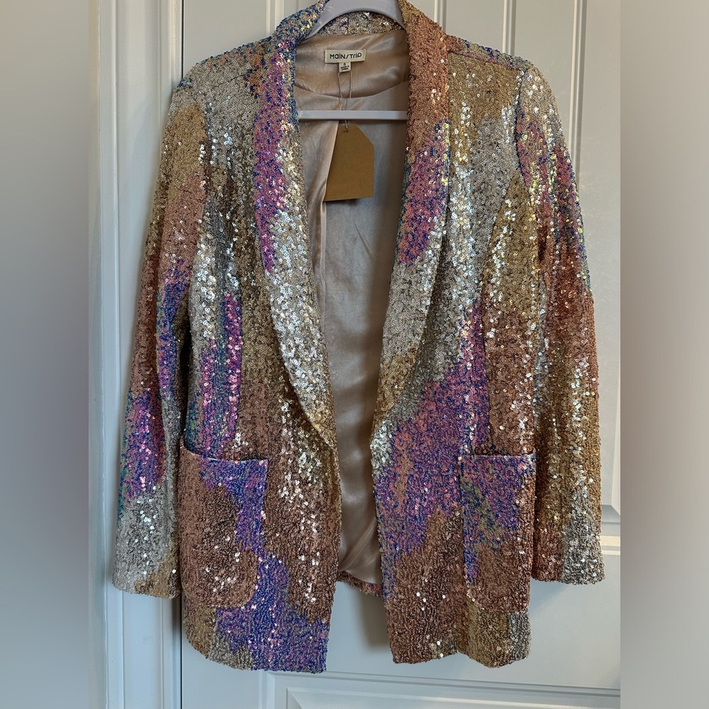 Multi Color Sequins Blazer